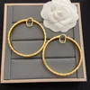 Dames Hoop oorbellen Designers Gold Earring Fashion Big Circle Simple Sieraden Luxurys Letter V Stud Earring Hoops Groothandel 2023