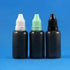 Parfümflasche 100 Sets 30 ml Kunststoff Squeezable Dropper SCHWARZE Flaschen Tamper Evidence Seal Proof Cap