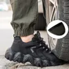 ドレスシューズWaliantile Est Steel Toe Boots Men for Menの安全性穿刺防止防止解除不可能な建設作業230329