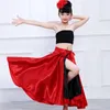 Stage desgaste vermelho One Padat Spanish Flamenco Rok renda feminino Costume de dança 360-720 Garotas Garotas Mãe Gaun Princesa