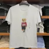 2023 Högkvalitativ herrpolos T-shirt Casual Sports utomhus bomull Kort ärm Western Denim Little Bear Print T-shirt S-3XL