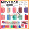 정통 MRVI 바 6000 퍼프 회전 가능한 vape e 담배 펜은 충전식 650mAh 배터리 13ml 미리 채워진 포드 퍼프 ​​바 VS 잃어버린 Mary Elfworld Randm