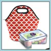 Favore di partito Sublimazione Blanks Borsa riutilizzabile in neoprene Tote Bag Insated Soft Lunch Bags con design a cerniera per scuola di lavoro Fy3499 Dhoki