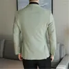 メンズスーツ韓国のシングル胸スーツブレザービッグサイズ5xl長袖ソリッドカラー男性衣装