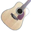 LvyBest Custom Grand Solid Spruce Top 12 Strings Rosewood Back Side 45 D Style Body Acoustic Electric Guitar