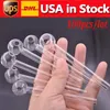 Tuyau de brûleur à mazout en verre transparent de 10 cm, tube transparent, tuyau d'huile pour ongles, pour plates-formes dab, bong