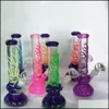 Accessories Glow In The Dark Beaker Bongs 6 Arms Tree Perc Uv Oil Dab Rigs Straight Tube Glass Water Pipes With Diffused Downstem Bo Dh3Fr