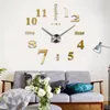 Wandklokken 3D Wandklok Mirror Wall Stickers Creatieve DIY Wandklokken Verwijderbare kunst Sticker Sticker Home Decor Living Room Quartz Naald 230329