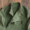 Giacche da uomo Maden Army Green Retro bomber Giacche Fibbia obliqua smarrita Cappotto da uomo AMEKAJI in cotone da uomo svedese 230329