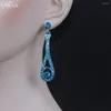 Collier boucles d'oreilles ensemble CHRAN beau bijoux fantaisie goutte Design argent plaqué cristal autrichien fête de bal pour les femmes