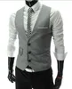 Herren Westen Ankunftskleid für Männer Slim Fit Anzug männliche Weste Gilet Homme lässige ärmellose formelle Business-Jacke 230329