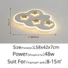 Plafonniers LED Nuages créatifs et étoiles Kid Éclairage Chambre Chambre Lampe Montée 110V 220V