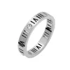 Luxury Roman Numerals Stainless Steel Rings for Women Men Fashion Elegant Cubic Zirconia Couple Wedding Party Jewelry Gifts