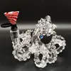 2023 Capolavoro Heady Bong Octopus Glass Dab Rig Artigianale a mano 14,4mm Giunto maschio artigianale fatto a mano Bubbler Vivid Animal Banger