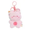 Portachiavi in peluche Kawaii Bunny Bear Toy Simpatico portachiavi farcito Coniglio bambola zaino ornamenti pendenti 230329