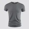 T-shirts voor heren heren T-shirt Pure kleur v kraag korte mouwen Tops Tees Men T-shirt Zwarte panty's Man T-shirts Fitness voor mannelijke kleding TDX01 230328