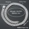 Iced Out Hip Hop Jewelry Anpassade silverguld Moissanite Diamond Necklace Male Cuban Link Hip Hop Chain