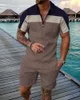 Survêtements pour hommes 2023 Nouveauté Polos pour hommes Ensembles Été Casual Golf T-Shirt Shorts Survêtement Costume 3D Imprimer Mode Homme Vêtements Streetwear W0329