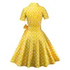 Casual jurken Sishion Hepburn zomerjurk vrouwen polka dot vintage swing robe rockabilly huisvrouw retro 50s pinup jurken vestidos vd2834 230329