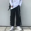 Erkek Trailsits Arens Techwear Erkekler Setleri Punk Siyah Kargo Pantolon Erkek Gömlek Kiti Uzun Kollu Gömlek Koreli Sokak Giyim Hip Hop Harajuku Bahar W0328