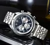 2023 mode affaires chronographe cadran Panda Eye bracelet de montre en acier inoxydable hommes montre-bracelet à Quartz montres BB004