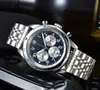 2023 أعمال الموضة chronograph dial panda eye eye steel felest band men watch watch watches bb004