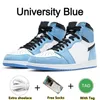 air jordan 1 basketball shoes Üniversitesi Mavi Sneakers UNC Chicago Yüksek OG Hiper Smokey Gri Dijital Pembe 36-47