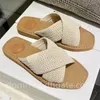 Casual White Sandals Women's Slippers Fashion Cross Knitted Slippers in 4 Colors EU35-42