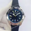 Orologio da uomo con movimento automatico 43 mm Lunetta bicolore argento blu Quadrante luminoso Corona a vite Orologio da polso con cinturino in metallo