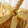 Other Event Party Supplies Gold Flower Girl Basket with Satin Ribbon Bow Decor Wedding Ceremony Anniversary Vow Real Party Favor 230329