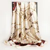 Дизайнерские шарфы шарфов 90*90 см. Универсальный шелковый шарф женщин большой шаль цветол.