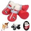 Vêtements pour chiens chaussures chaudes pour animaux de compagnie bottes imperméables d'hiver chaussures pluie neige chaussons chaussures antidérapantes réfléchissantes pour petits grands s 230329