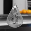 Decoratieve beeldjes Objecten Wind Spinner roestvrij staal 3D stromend licht effect Decor voor hangende cadeaus voor buitenhuishangen water water D