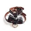 Hundehalsbänder Leinen Designer Haustierzubehör Kshaped Harness Bow Collar And Leash Set Britischer Stil Mticolor Größenverstellbar Fashi Dhhcx