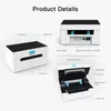 Printers Desktop Thermal Label Printer for 4x6 Shipping Package Label Maker USB BT Connection Thermal Sticker Printer 110mm Paper Width