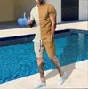 Tracksuits voor heren Men Tracksuit Nieuwe 3D Gedrukte T -shirt Shorts Sportkleding Mens Kledingpak Man Oversized Jogger Casual Set Summer Streetwear Suit W0329