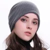 Beanies Beanie/Skull Caps Geebro Women Nitted Ribbed Soft Wart Solid Color Hip Hop Slouch Winter Hats Ladies Elastic Skullies Bonnet