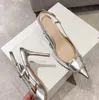 2023Sandals Marque Designer Chaussures Femmes Slingback Talons Pompes Sexy Bout Pointu Stiletto Soirée Chaussures pour Femmes Zapatos