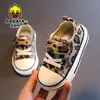 First Walkers Babaya Baby Girl Shoes Autumn Low Cut Leopard Fashion Wild Children Girls Baby Canvas Shoes 13 Year Old 230329