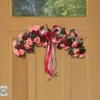 Декоративные цветы свадебная арка зелень листья гирлянда цветочная добыча розовая дверь венок для вечеринки дома весна летние украшения