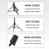 1.7m phone stand and selfie tripod landing multi-function outdoor live broadcast expandable camera and phone tripod with phone clip