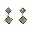 New Fashion Square Wide Drop Boucles pour femmes Boucles d'oreilles longues