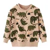 Jackor Hoppande meter Autumn Spring Dinosaurs Sweatshirts For Boys Girls Clothes Säljer Baby Shirts Animals Costum Tops Hooded 230329