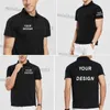 Polos masculinos de manga curta Areia de algodão rápido Man camiseta de camiseta de golfe Design personalizado sua própria camisa impressa de marca 4xl y2303