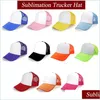 Party Hats Sublimation Trucker Hat Blank Mesh Adt Caps For Printing Custom Sports Outdoor Drop Delivery Home Garden Festive Supplies Dhwqj