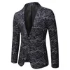 Men's Suits High Quality Blazer Men's Italian Style Print Elegant Fashion Simple Business Casual Party Gentleman Formal Fitted Jacket