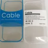 간단한 까만 백색 명확한 PVC 휴대폰 충전기 케이블 선 전시를 위한 플라스틱 소매 포장 상자 USB 케이블을 위한 판매 포장 상자를 증가하십시오