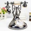 Skrivbordklockor vintage telefonmodell väckarklocka kreativ tidtagare skrivbordsdekoration hemrummet sängbord dekoration 230329