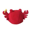 Hundkläder rolig jul röd hummer krabba havs animal hatt kostym tillbehör husdjur cap gåva gott år