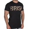 T-shirts pour hommes Est Hommes Été Slim Fit Casual Manches Courtes Muscle Tee Tops T-shirt Mode Lettres O Cou Chemise